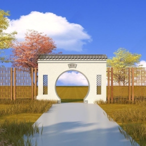 新中式小建筑3D模型下载